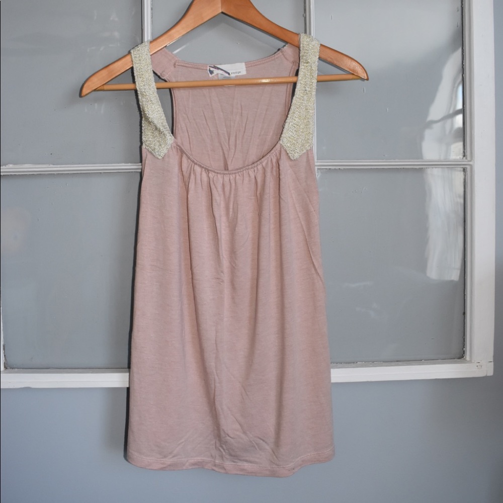 Embellished Racer Back Tank Sz M